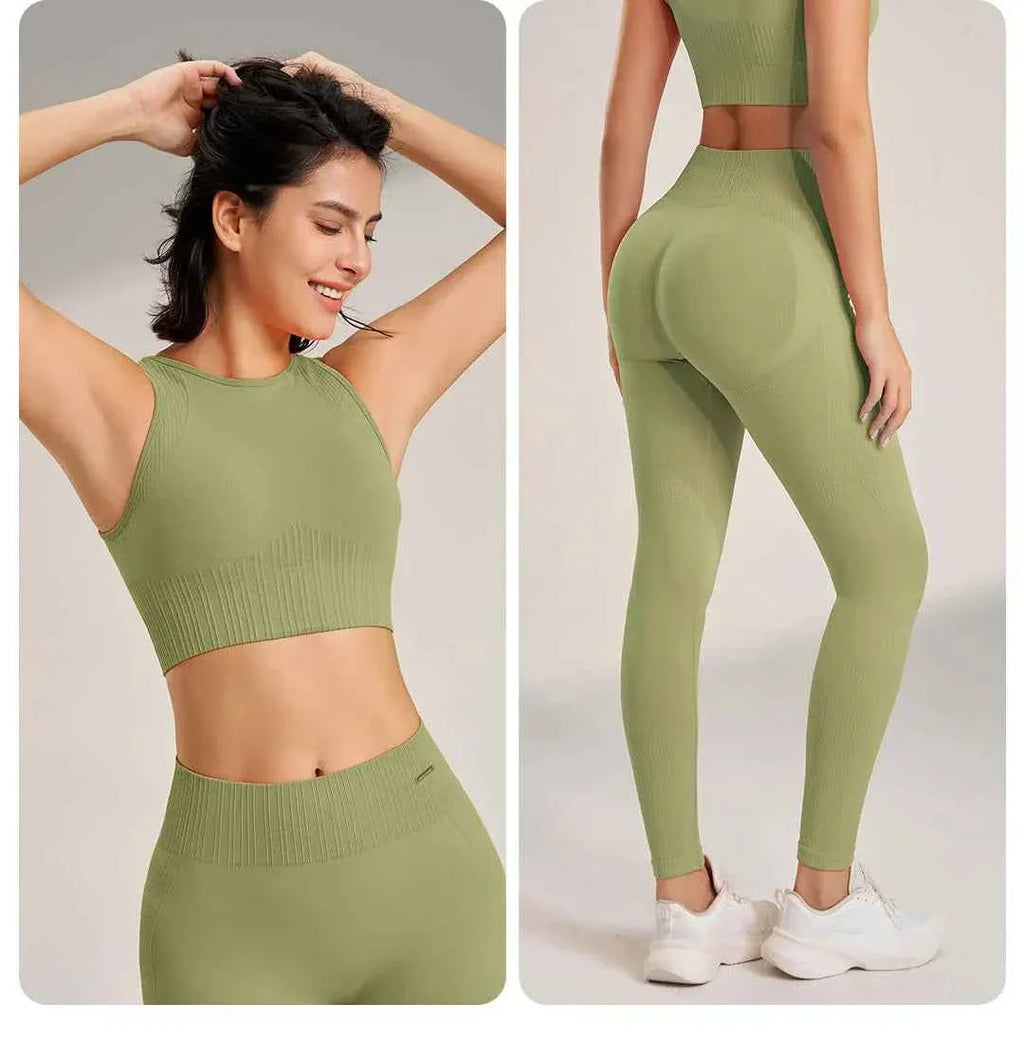 Women's High Waisted Leggings and Top THRIXINE