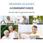 BARCUR Original Classic Presbyopia Glasses for Men and Women High-Quality Plastic Frame with Hinge Splicing Pattern and Mirror Legs Transparent AC Lenses for Reading Stevvex