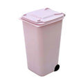 Desktop Trash Can Mini Wheelie Trash Can Storage Bin Desktop Organizer Pen Pencil Cup Creative Garbage Storage Box Waste Bin