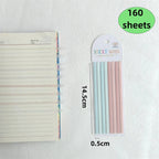 160 Sheets Color Stickers Transparent Fluorescent Index Tabs Flags Stationery Children Gifts  School Office Supplies Lootquake LLC