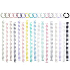 5pcs Loose-leaf Binding Ring Spring Spiral Rings Plastic Binder Strip 30 Holes For A4 Paper Notebook Stationery Office Supplies Lootquake LLC