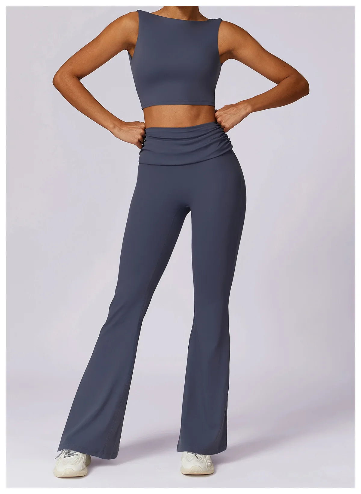 Elevate Activewear: Seamless Leggings & Top Set THRIXINE