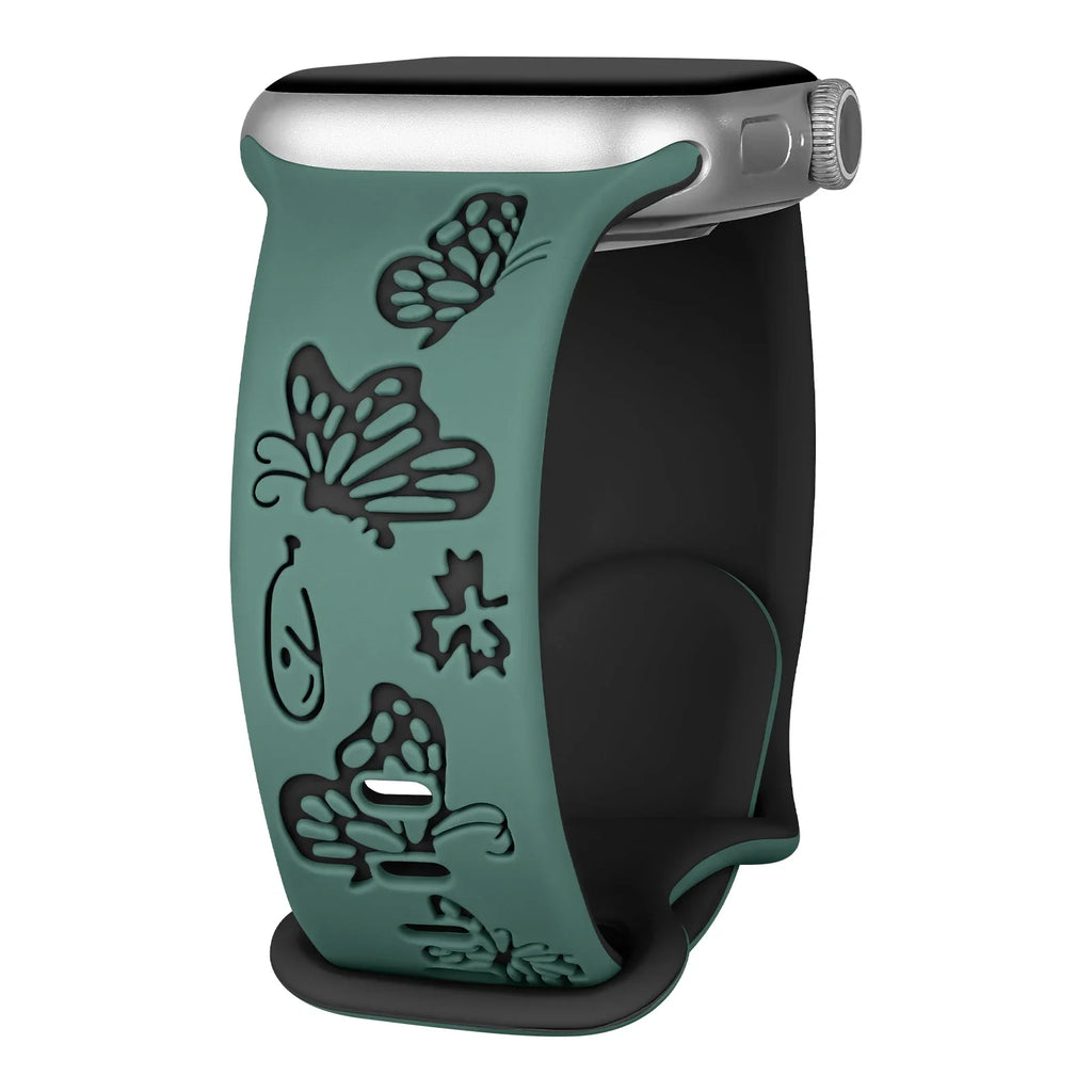 Apple Watch Engraved Silicone Strap - Comfortable Waterproof Band