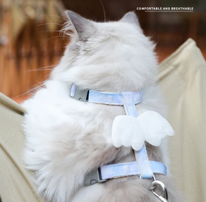 Cat Harness Wings Pet Harnesses And Leashes Set Adjustable Pet Harness for Cats Small Dogs Pug Chihuahua Cat Accessories Lootquake LLC
