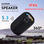 Super Powerful Wireless 5.3 Bluetooth Speaker RGB Light Caixa De Som Enhanced Bass IPX6 Waterproof Subwoofer 3D Stereo Sound Box Lootquake LLC