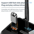 Bluetooth 5.3 Audio Receiver Support USB U-Disk Play Wireless Adapter R/L 2 RCA/3.5MM AUX/Optical Fiber Jack For Car Kit Speaker Lootquake LLC