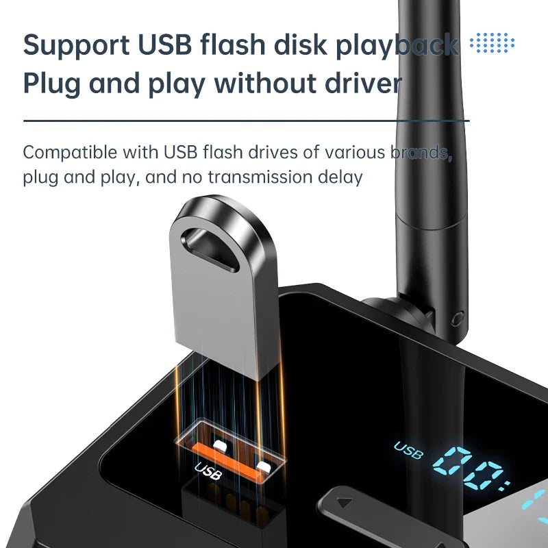 Bluetooth 5.3 Audio Receiver Support USB U-Disk Play Wireless Adapter R/L 2 RCA/3.5MM AUX/Optical Fiber Jack For Car Kit Speaker Lootquake LLC