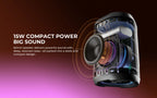 Bluetooth Speaker with LED Display Heavy Bass and 15W Power Waterproof IPX7 for Outdoor Parties Lootquake LLC