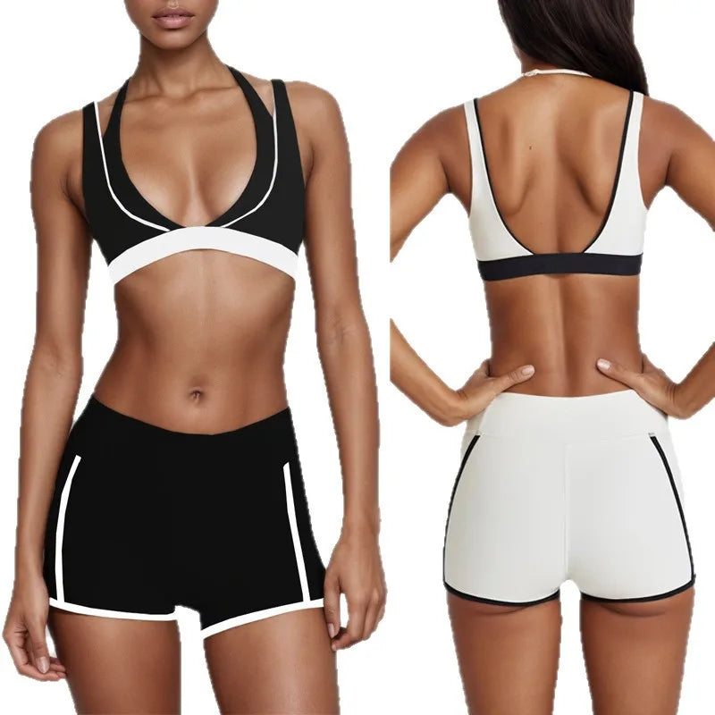 ZenFit DuoTone V-Neck Yoga Set THRIXINE
