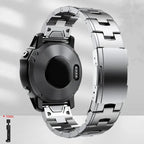 Garmin Steel Band - Modern QuickFit Design Strap BandsCo Straps