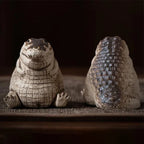 Cute And Lovely Small Crocodile Garden Statue Durable Art Figurine For Backyard Parks Creative Animals Sculpture Home Decoration