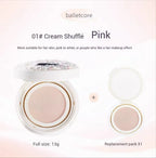 FLORTTE Air Cushion Concealer Coverage Moisturizing Long-Lasting Foundation Base Makeup Cream for Dry Skin Oil Control