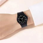 YIKAZE Exam Watch Silicone Strap Simple Women Watch Student Ladies Quartz Wristwatch Waterproof Round Small Dial for Women