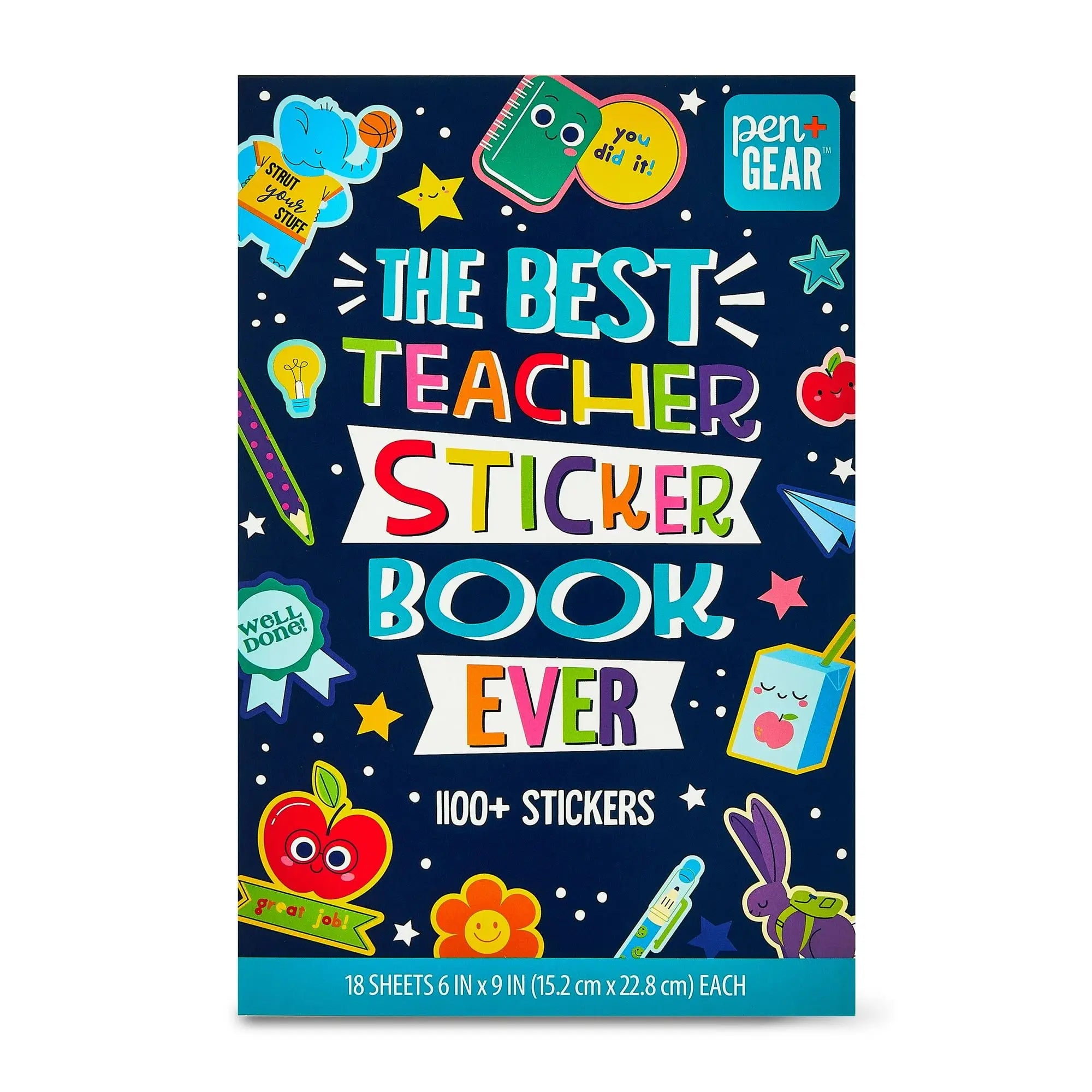 Pen+Gear 18 Sheets Motivational Classroom Reward Sticker Book the Best Teacher Incentive Ever