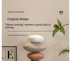 Modern Art Feng Shui Stone Resin Sculpture Wine Cabinet Decor Living Room Desktop Home Decoration Stone Statue Model Figurines