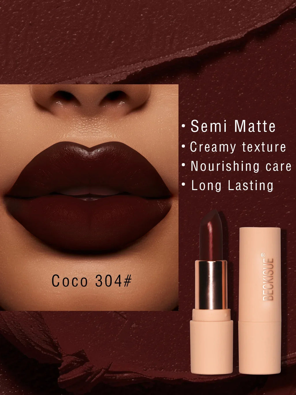 Bare Matte Silky Matte Lipstick Long-lasting Waterproof and glossy finish, Easy to color Lootquake LLC