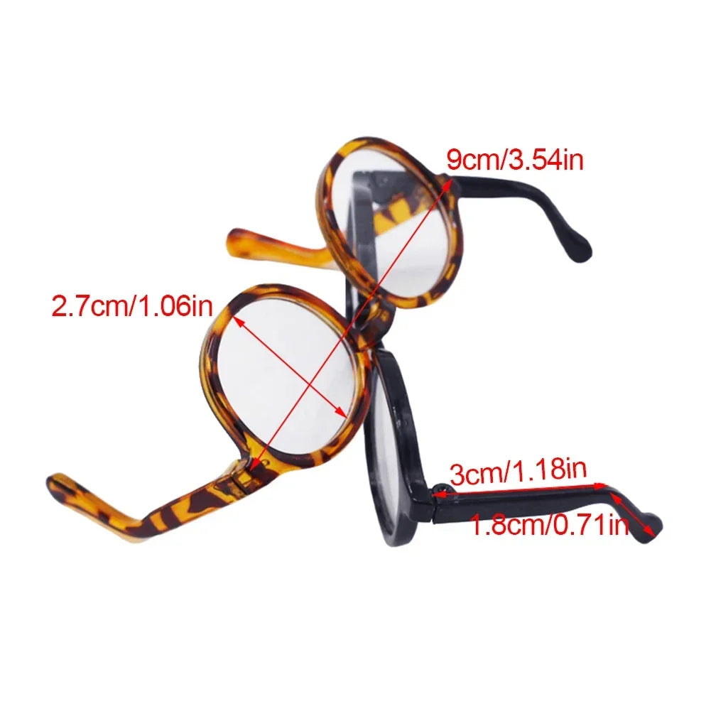 Labubu 6.5cm Transparent Plastic Glasses for 1/8 1/6 1/3 1/4 BJD for Labubu MSD SD Plush for EXO Doll Sunglasses Lootquake LLC