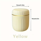 Elegant ultra large capacity mini trash bin with lid, stylish white and gold desktop trash bin suitable for home,office, bedroom Lootquake LLC