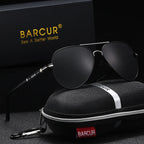 BARCUR Sunglasses Retro Chic Men Fashion Oversized Pilot Style Sunglasses with Mirrored TAC Lenses Durable Stainless Steel Frame for Hiking Outdoor Sports and Sun Protection for Summer Stevvex
