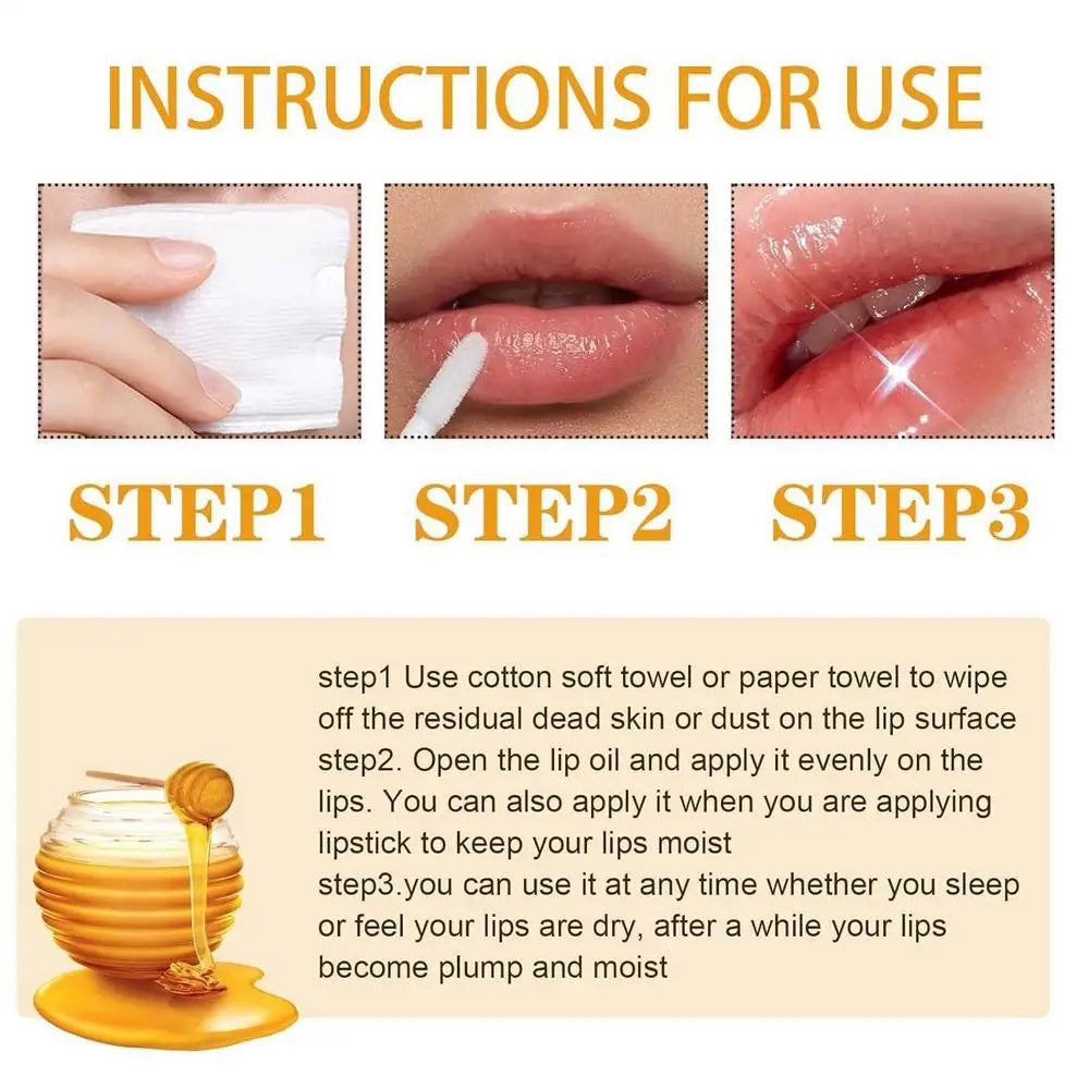 Lovely Honey Pot Lip Oil Lip Gloss Lip Balm Hydrating Lip Balm For Lip Care Moisturizing Clear Lip Oil Liquid Lipstick Lootquake LLC
