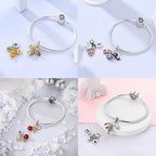 S925 Sterling Silver Princess Golf Hamster Camera Travel Three Piece Set Charms Beads 3mm DIY Fine Jewelry Making Lootquake LLC