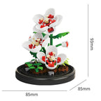 Potted Plant Micro Building Blocks Simulation Lily Rose Flower Assembling Brick Model Kids Toys Home Decoration Collection Gift