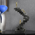 Resin Crafts Thinker Statues Ladder Statue For Bookshelf Decorative Objects Decoration Book Mountain Staircase Statue Lootquake LLC