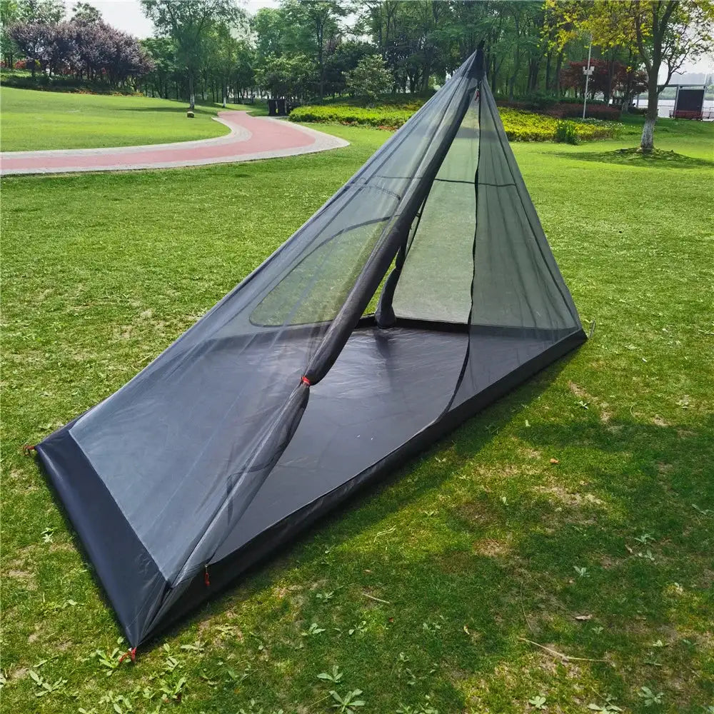 Ultralight Pyramid Tent‘s Inner Tent Outdoor Rodless Summer Mesh Tent Portable Backpacking Hiking Camping Teepee Inside Tent