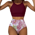 Leopard Luxe: High Waist Bikini Set