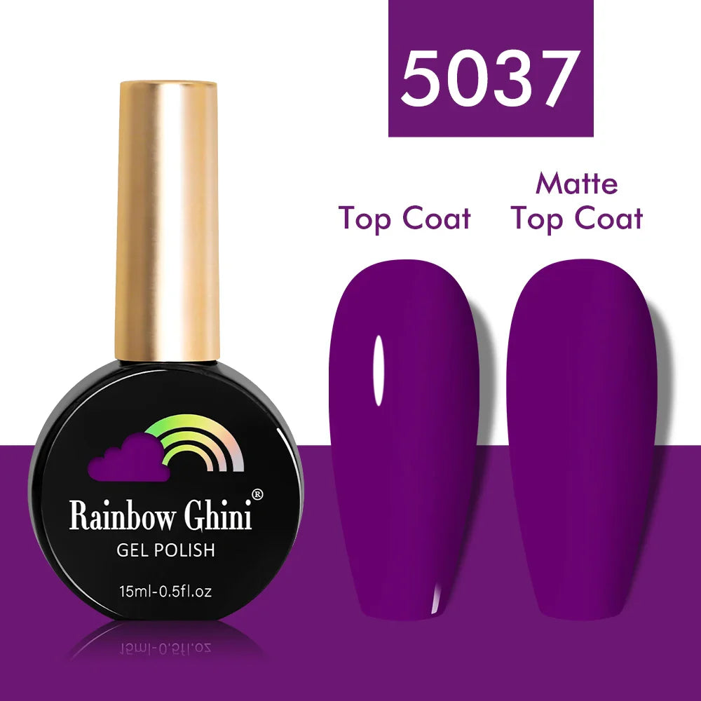 Rainbow Ghini UV LED Glitter Purple Gel Nail Polish 15ml Manicure Art Accessories Nail Glue Supplies for Professionals Varnishes Lootquake LLC