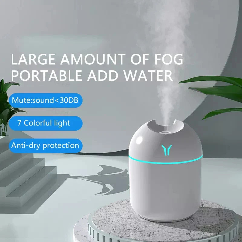 250ML Mini Aroma Oil Diffuser USB Essential Oil Atomizer Electric Air Humidifier With LED Night Lamp For Home Desk Bedroom Car Lootquake LLC
