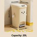 Large Capacity Trash Can Cute Creativity Non-slip Bottom Strong Bearing Capacity Garbage Bucket Square Dustbin Kitchen Lootquake LLC