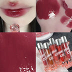 Dark Red Brown Mirror Lip Glaze Water Light Moisturizing Non-stick Cup Highly Pigmented Red Liquid Lipstick Lips Makeup Cosmetic Lootquake LLC