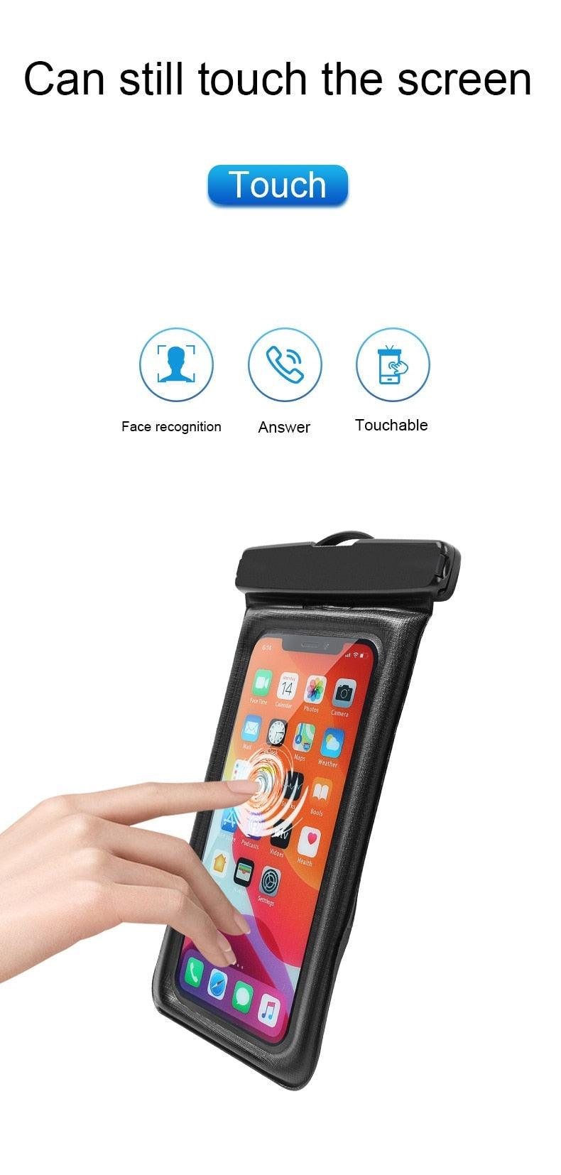 Universal Waterproof Phone Case Swim Bag For iPhone 11 13 Pro Max Water Sports Beach Pool Cover Universal Waterproof Phone Case  Waterproof Phone Pouch for iPhone Stevvex