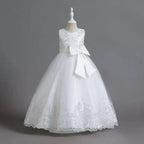 New Christmas Party Princess long dress children's dress children's gauze lace birthday party dinner ball big butterfly dress