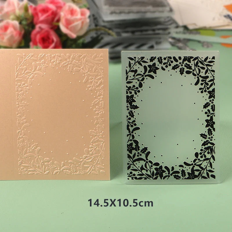 DUOFEN Crafts plastic embossing folder collection 2 paper embossing flower mold Christmas Birthday Easter day wedding Lootquake LLC