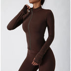 Women Zip Long Sleeve Sports Jacket