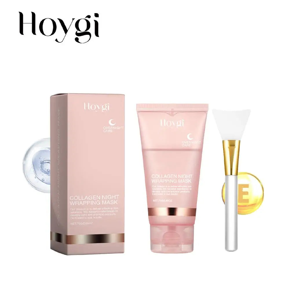 Collagen Overnight Wrapping Peel Off Facial Mask, Korean Collagen Night Wrapping Mask Deeply Hydrates Night Care Mask Cream 75ml Lootquake LLC