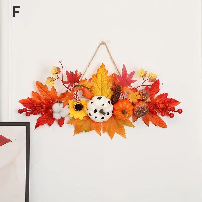 Halloween Decoration Maple Leaf Pumpkin Decorative Pendant Harvest Festival Wall Hanging Props Autumn Fall Decor Lootquake LLC