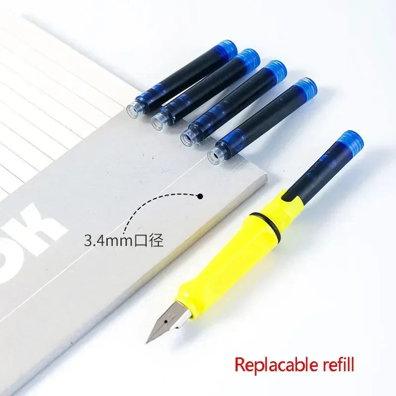 33 Pcs Kawaii Fountain Pen Replaceable Ink Set Black/Blue/Red ink EF 0.38mm School Pens Office Supplies Stationery for Writing Lootquake LLC