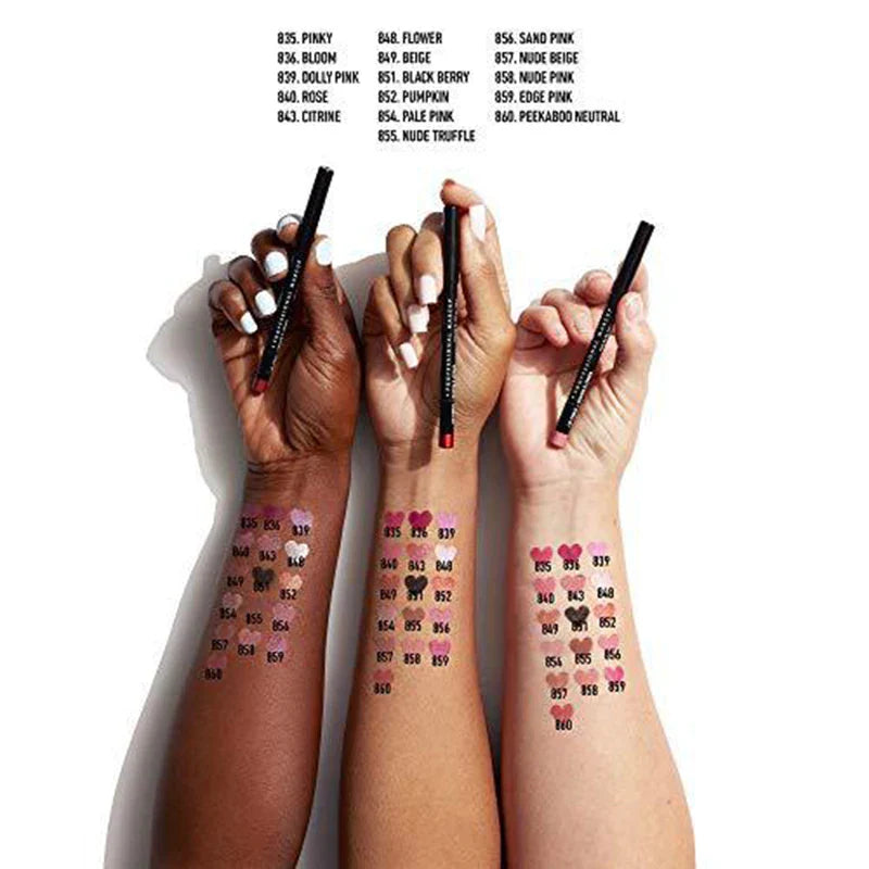 Slim Lip Pencil Nude Matte Creamy Lipstick Long-lasting Waterproof Plumping Lip Stain Natural Brown Lipliner Professional Makeup Lootquake LLC
