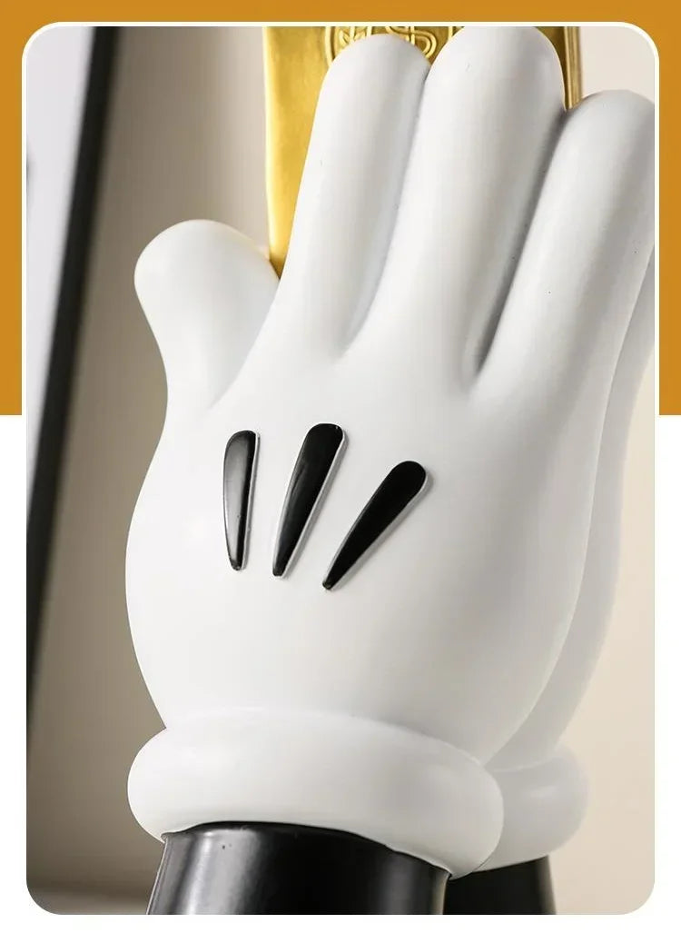 Aesthetic Hand Figurines Worship Money Creative Resin Sculpture Art Hand Statue Luxury Livingroom Decoration Desk Accessories Lootquake LLC