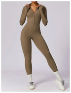 Yoga Jumpsuit Long Sleeved Zipper Rompers THRIXINE