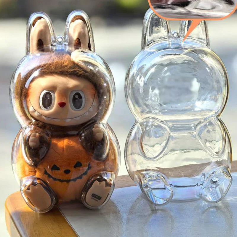 LABUBU Have A Seat Transparent Case Labubu Plastic Case Backpack Charms Lootquake LLC