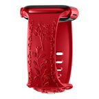 Apple Watch Silicone Band - Floral Engraved - Stylish Design - SJB-DIAMOND ELITES