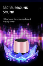 Mini Bluetooth Speaker HD Sound with Bass Smallest Wireless Speaker for Phone PC Tablet with Selfie Button Call Function Cute Lootquake LLC