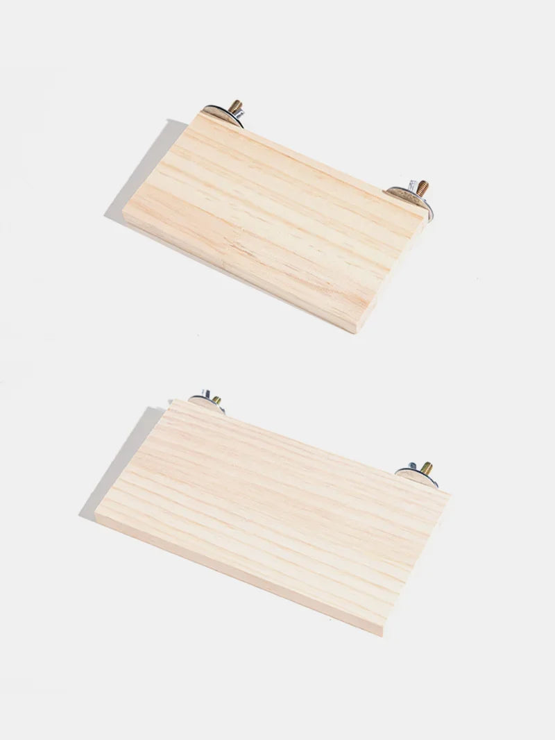 Wood Stand Platform Pet Bird Toys Parrot Rack Hamster Perches Paw Clean Cage Board Accessories for Gerbils Mice Wood Toys Lootquake LLC