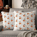 Halloween Decor for Bedroom Bed Living Room Sofa Cushion Cover White45X45CMCute Ghost Pumpkin Plush Faux Fur Pillow Covers Soft Lootquake LLC
