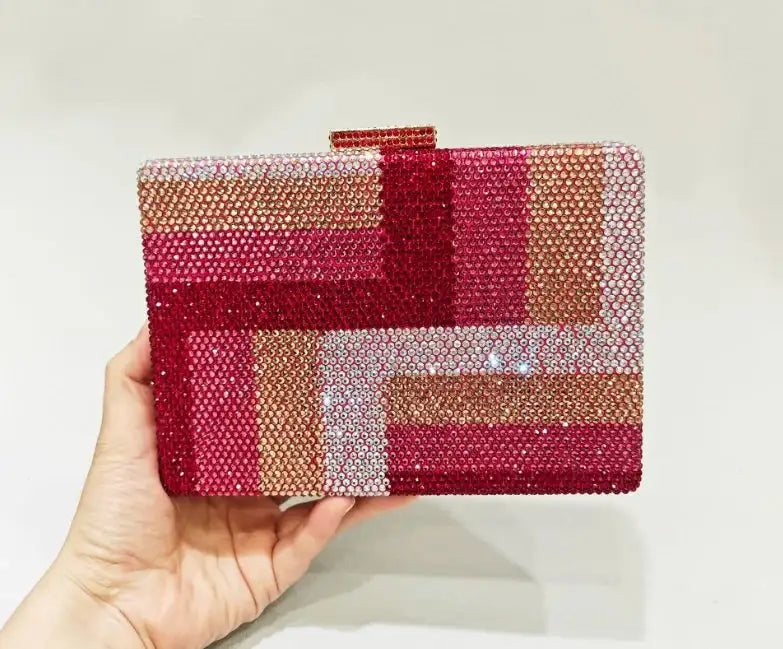 XIYUAN 2025 Women's Wallet Gem Dinner Clutch Purses Wedding Party Christmas Gift Evening Purse Bag Glass Rhinestone Evening Bags