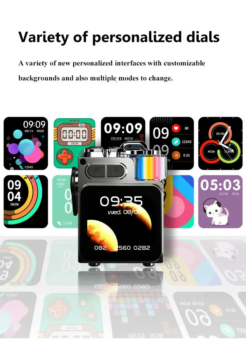 Smart Touch Screen Bluetooth Speaker Mini Portable Audio Player Wireless Handsfree Call MP3 Music Box Support TF Play APP Contro Lootquake LLC